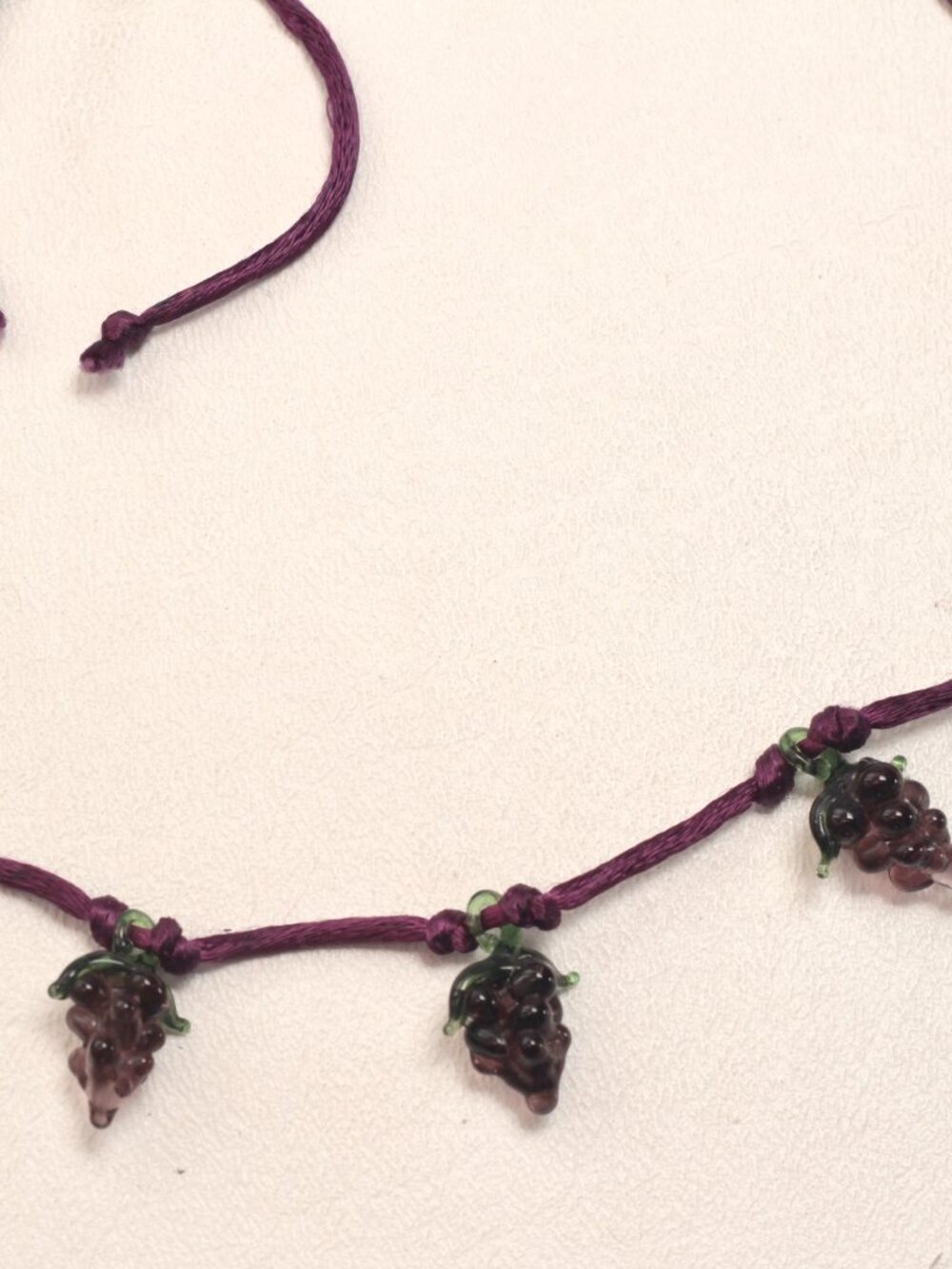Handmade Glass Grape Necklace
